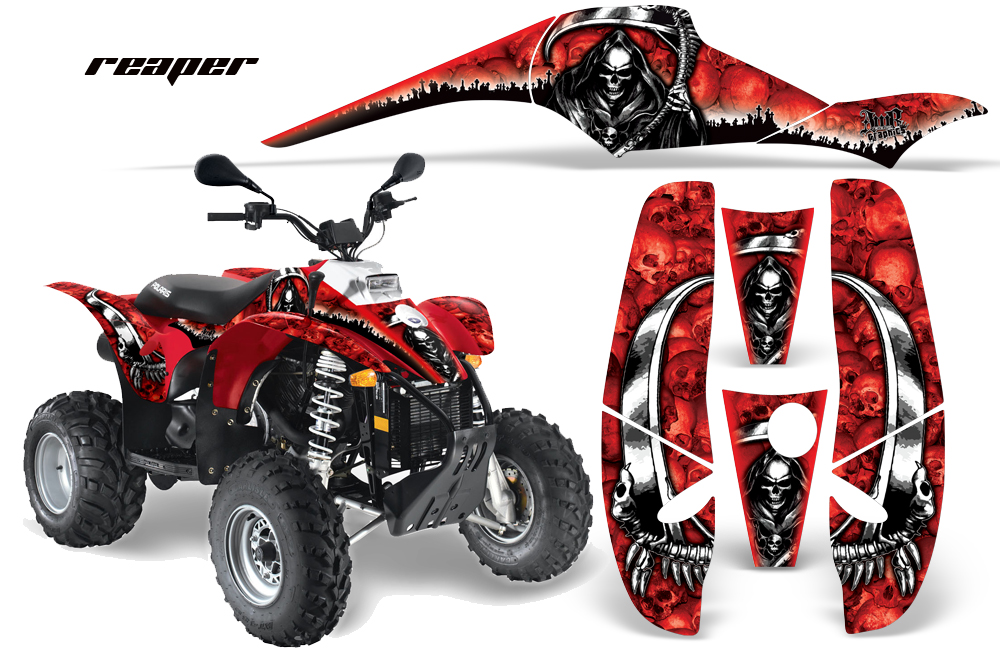 Polaris Scrambler 500 Trlblazer 350 Graphics Reaper Red